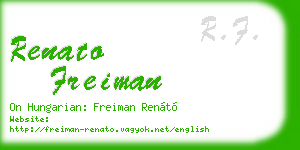 renato freiman business card